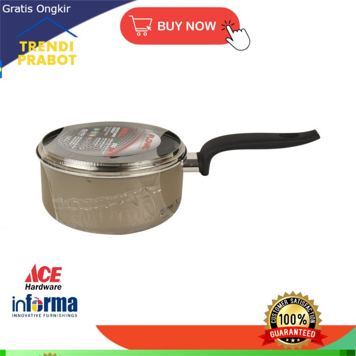 Panci Masak Informa Set Panci The Wall Saucepan 18cm W/ Lid Champagne