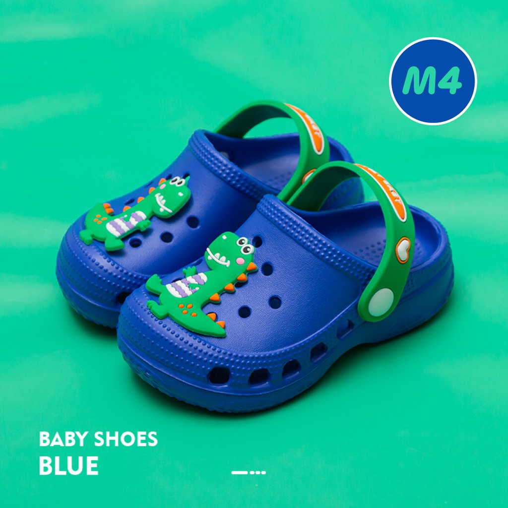 LAPAGO - Sepatu Sandal Slop Anak Kartun Dino Laki laki Perempuan Umur 1-8 Tahun Bahan Eva 2020.