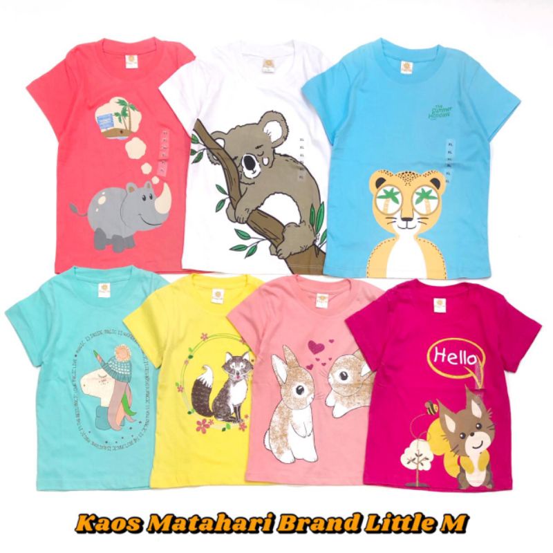 PILIH WARNA 1-5 Tahun Kaos Anak Little M Original