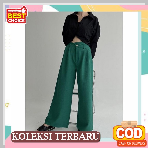 [Ada Real Pict] Yuka Slim Cullote || Celana Panjang Wanita Kulot Cewek Women Culote Pants Long Pant 