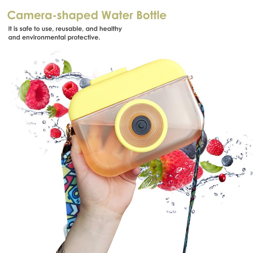 Camera Bottle / Botol Kamera Unik / Botol Minum Anak Free Sticker Karakter 400ml BPA FREE / Botol Anak Lucu