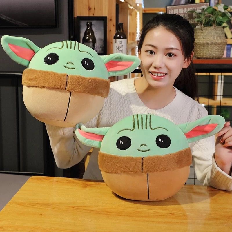 30Cm Bayi Yoda Mainan Mewah Lucu Kartun Star Wars Mandalorian Bantal Boneka Boneka Gadis Hadiah Kawaii Boneka Mewah