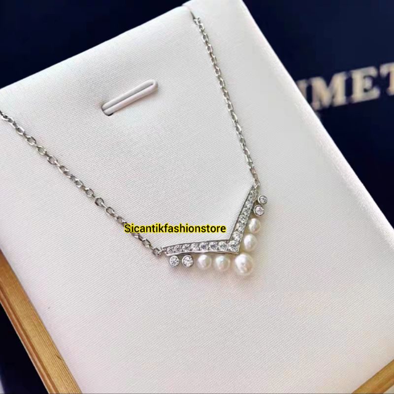 Kalung Titanium Silver Fuji Viral Terbaru Terlaris Anti Karat Selamanya Kalung Fuji Kekinian Kalung Titanium Wanita Kekinian Mewah