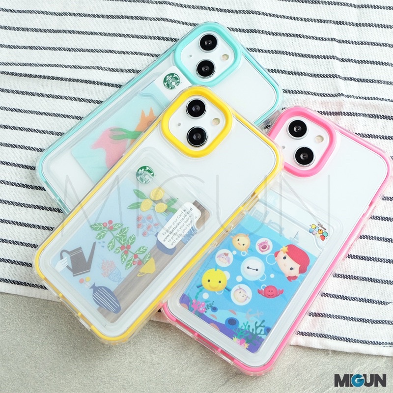 (2) Card Holder with Three Layers Case for iPhone 6 7 8 Plus X XS MAX XR 11 12 13 PRO MAX MINI