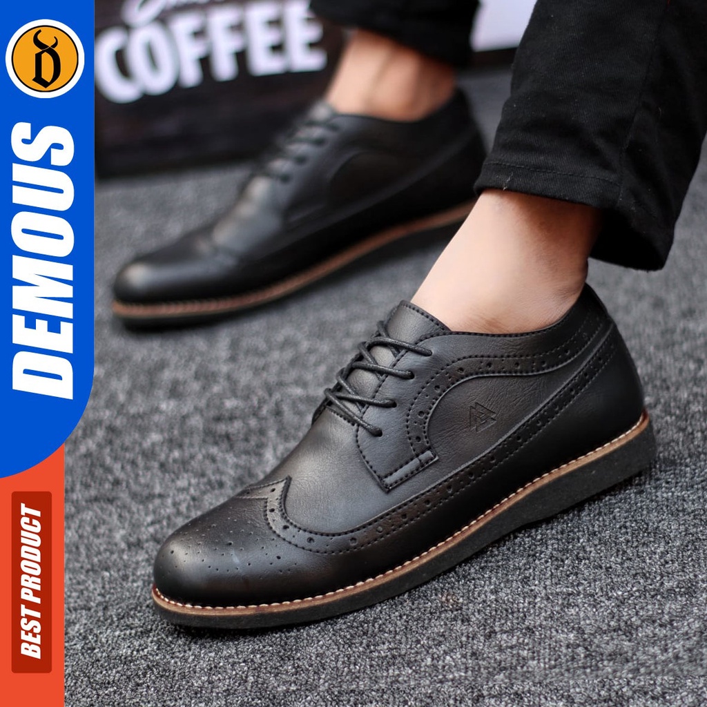 DEMOUS Sage - Sepatu Pantofel Formal Kerja Pria