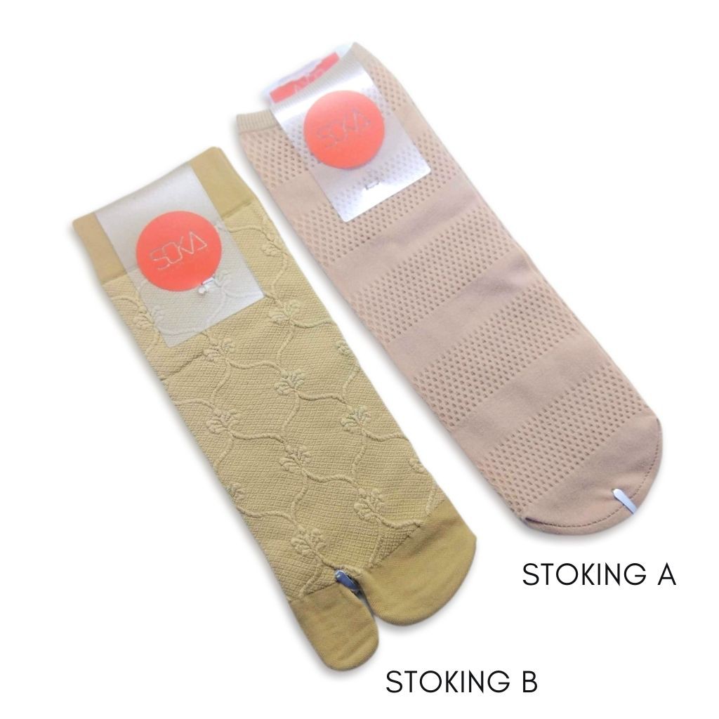 SOKA Stoking Kaos Kaki Tipis Stocking Jempol dan Original Pendek