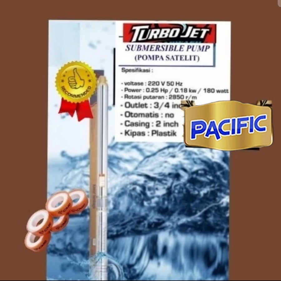 Pompa satelit 0.25Hp TURBO submersible casing 2 inch mdl dabdeker