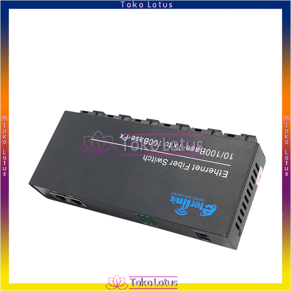 10 / 100M 2 RJ45 &amp; 6 SC Switch Ethernet Switch Converter Single Mode 25km