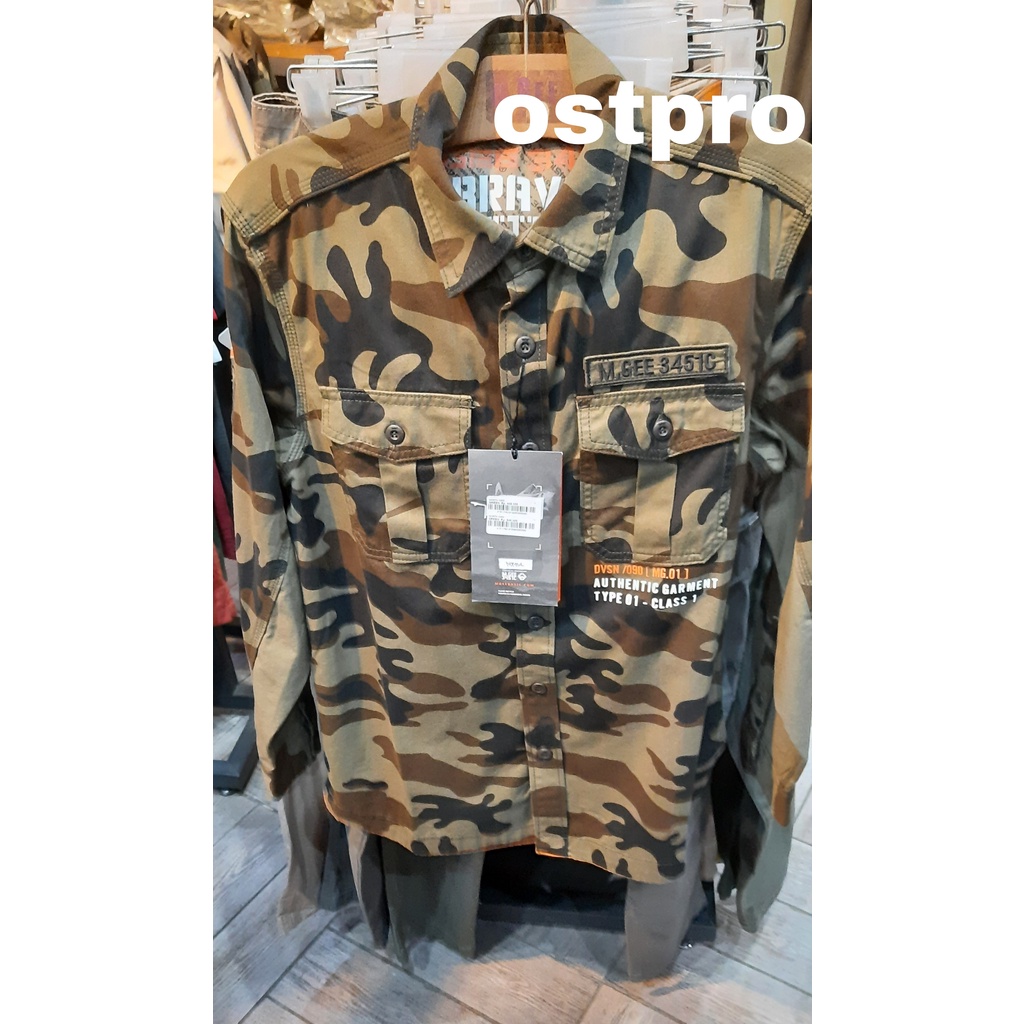 MGEE 3451C Original Outdoor Kemeja Jaket North 002 Green