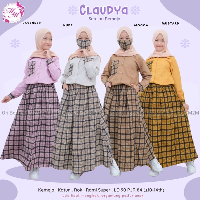 CLAUDYA SET TEEN | SETELAN ANAK REMAJA PEREMPUAN | BY M2M