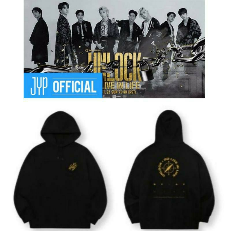 Jaket Hoodie Jumper Kpop Stray Kids  unlock go live in life