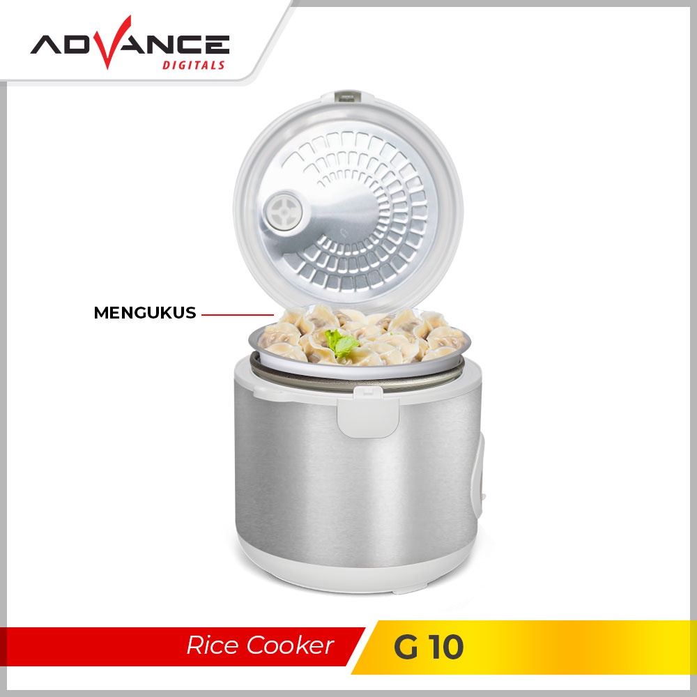 Advance  1.2/1.8L Rice Cooker Penanak Nasi G10/20 With BAKI PENGUKUS Garansi 1 tahun