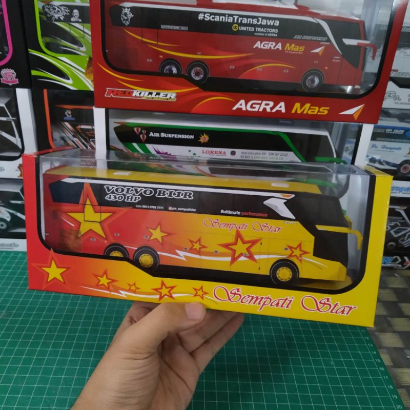 Jual Miniatur Bis Kertas Papercraft Bus Sempati Star Uhd Volvo B R