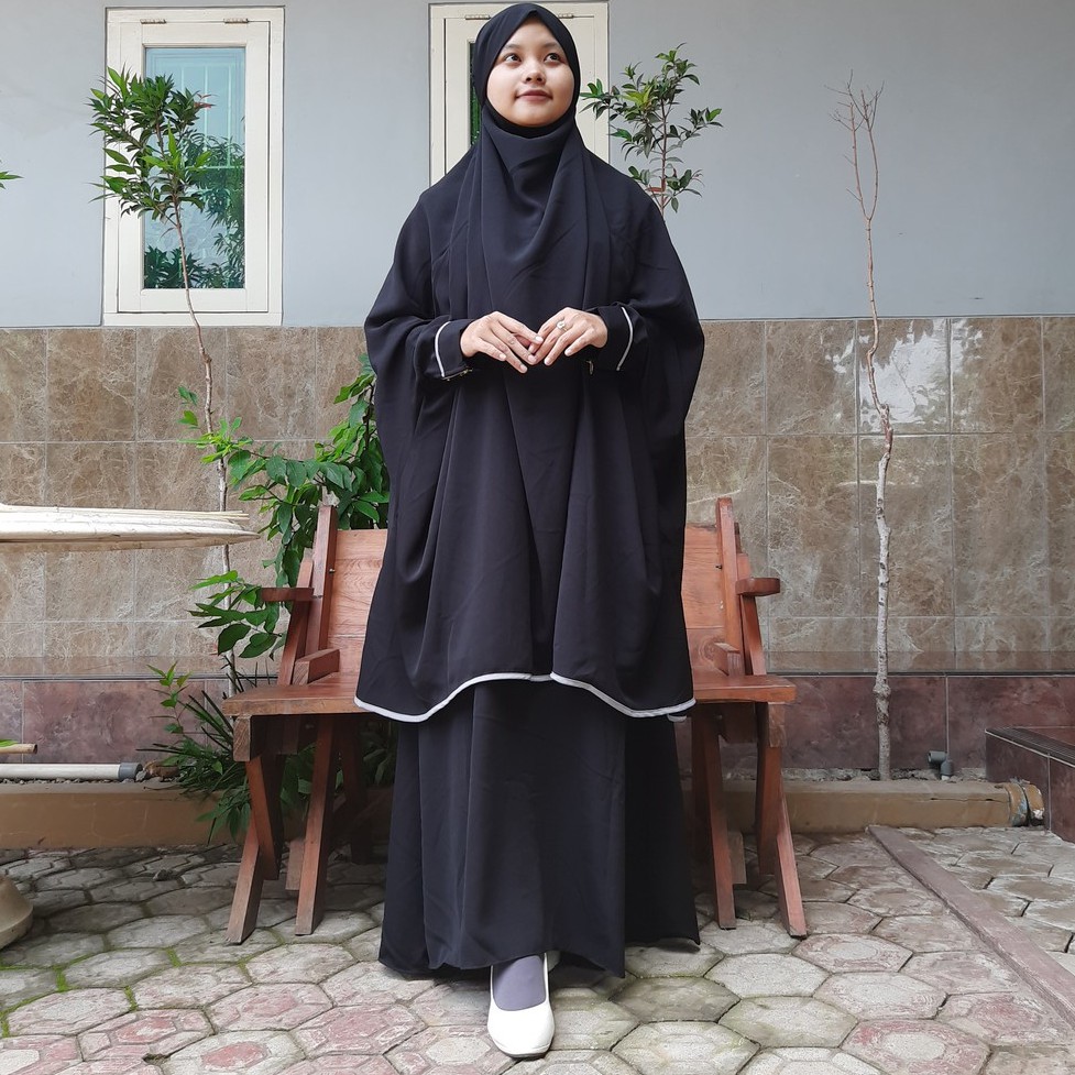 Syar'i exclusive french hijab / Gamis Set Niqob Syar'i