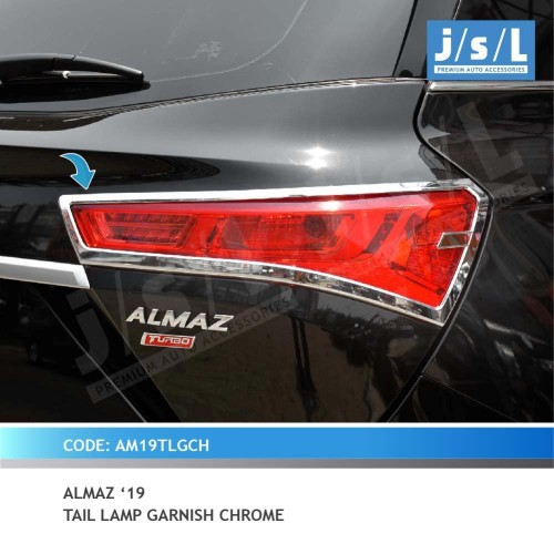 GARNISH LAMPU BELAKANG ALMAZ 2019 CHROME