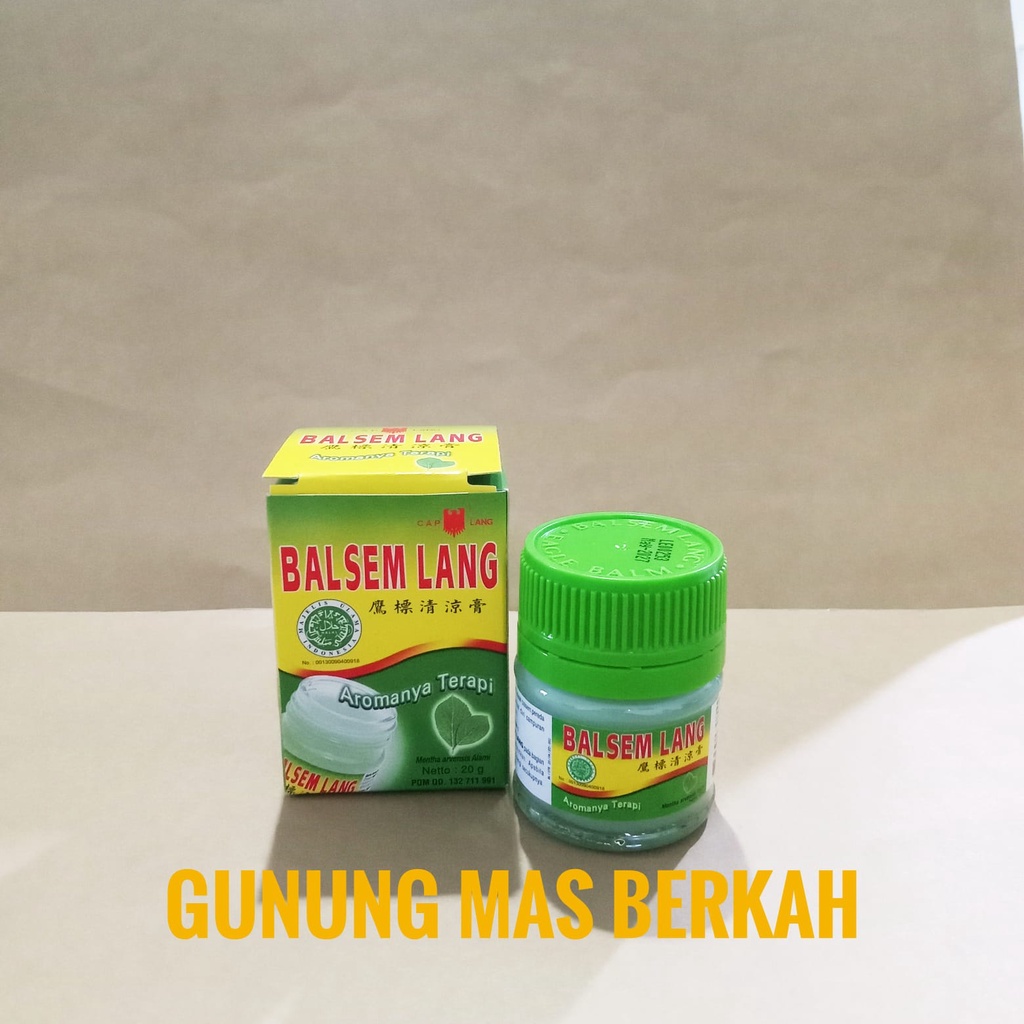 CAP LANG BALSEM  HIJAU BESAR DAN KECIL 10 GR dan 20 GR Cap Lang Balsam Gosok 10 g  20 g - Membantu m