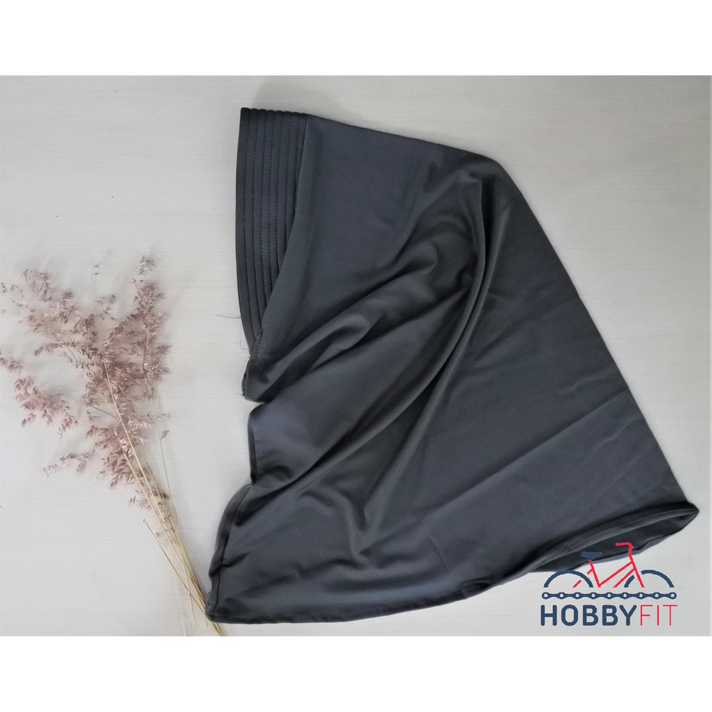Jibab Sport Hijab Olahraga Jilbab Instan Running Lari Marathon Sepeda Fitness Gym Basket Outdoor-jilbab Abu tua