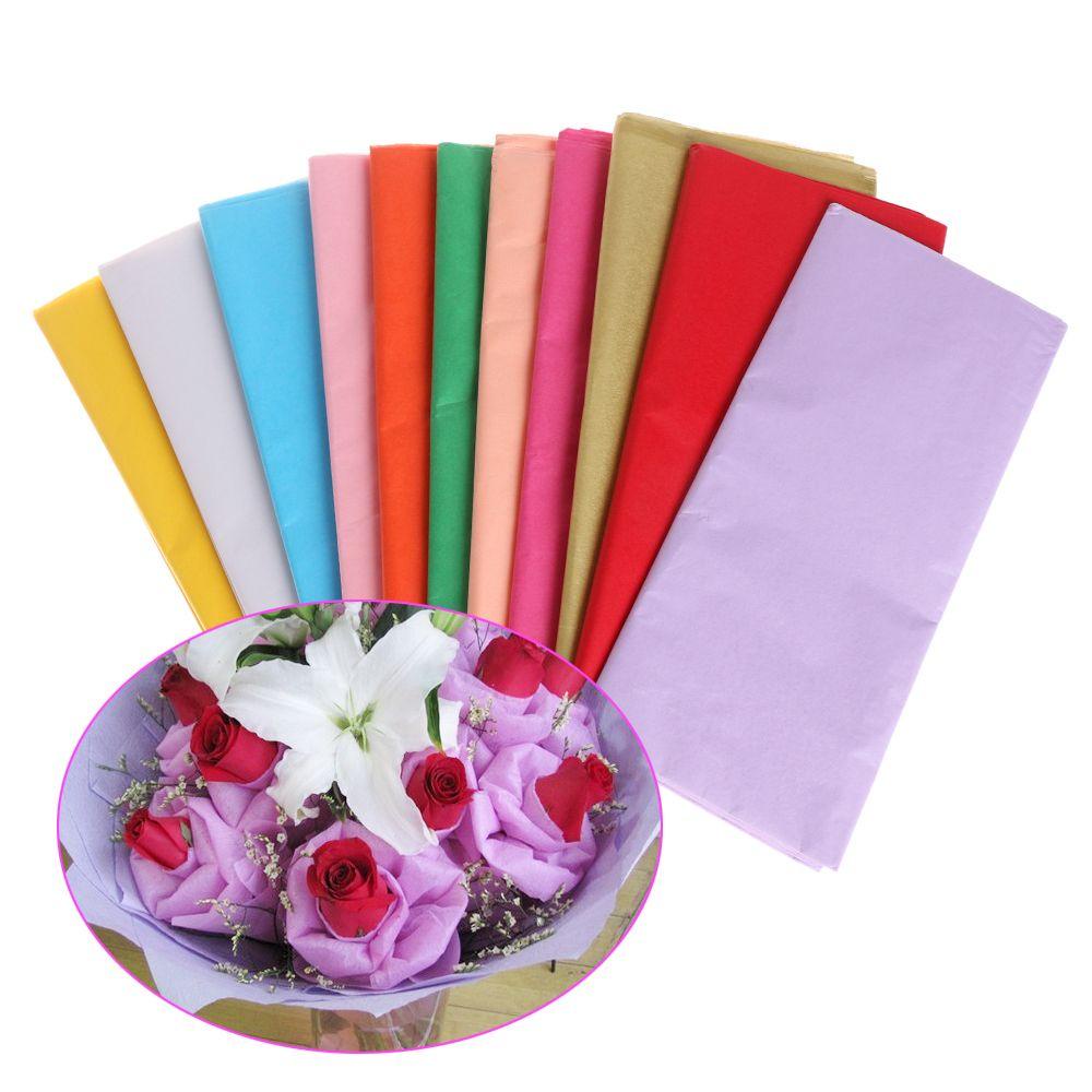 Solighter 10pcs/bag Kertas Tissue Decor Wrapping Packing Kerajinan Scrapbooking