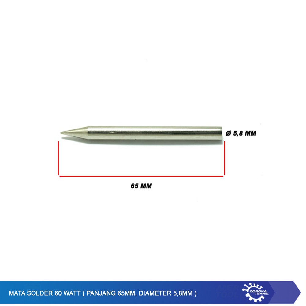 Mata Solder 60 Watt ( Panjang 65mm, Diameter 5,8mm )