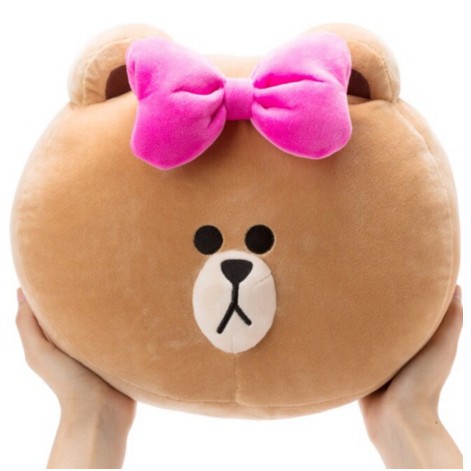LINE FRIENDS 30 cm Bantal Kepala Head Pillow Brown and Choco Cony Cushion 30cm