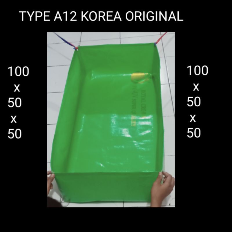 TERPAL KOLAM IKAN MINI TYPE A12 KOREA ORGINAL UKRAN 100X50X50