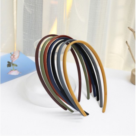 BANDO DOFF POLOS 0.5CM dan 0.8CM - Bandana Lidi Korea - Bando Tipis - Thin Matte Headband