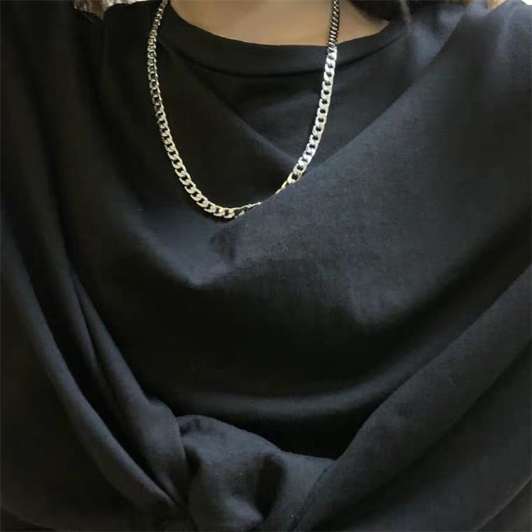 19114Simple and stylish titanium steel chain necklace，Trend hiphop street hip hop accessories