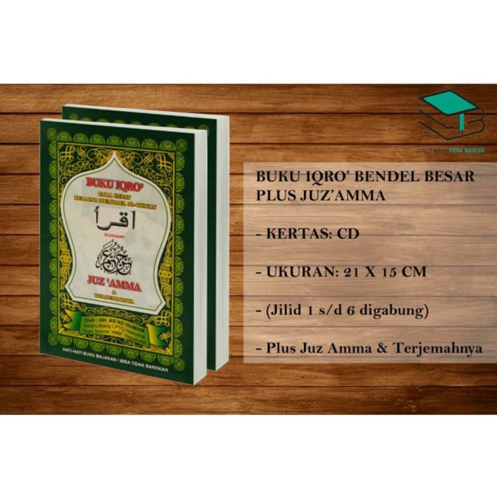 Buku IQRA bendel besar plus Juz Amma CD - Buku anak - Buku IQRO