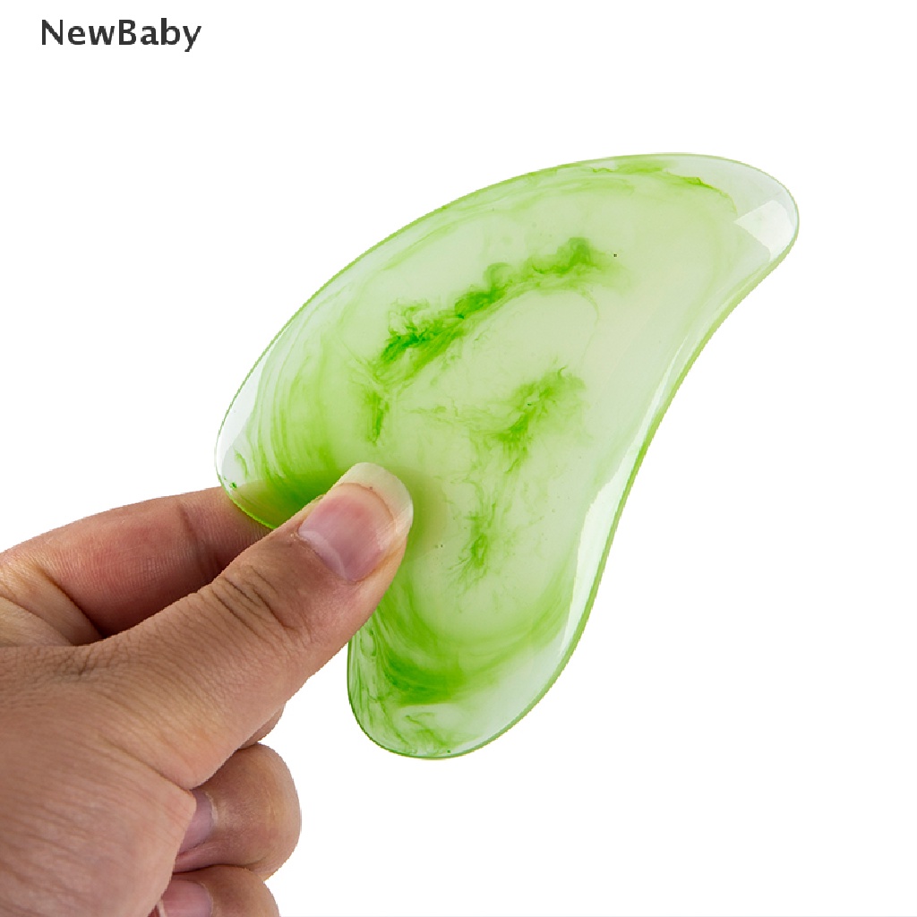 NewBaby Gua sha Stone Board Massage Body Neck Guasha Plate Jade Face Massager Scrapers ID