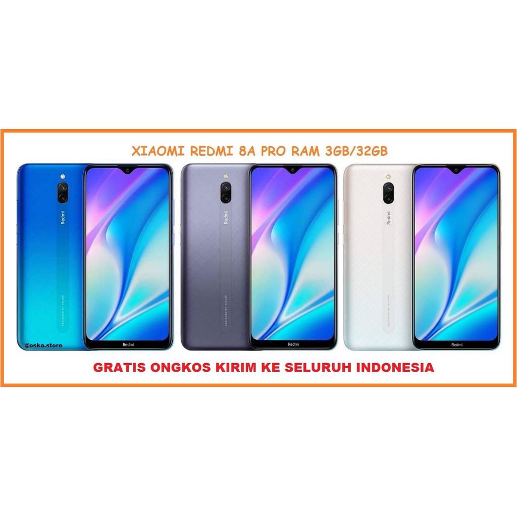 HP XIAOMI REDMI 8A PRO RAM 3GB/32GB GRATIS ONGKIR GARANSI RESMI 1 TAHUN