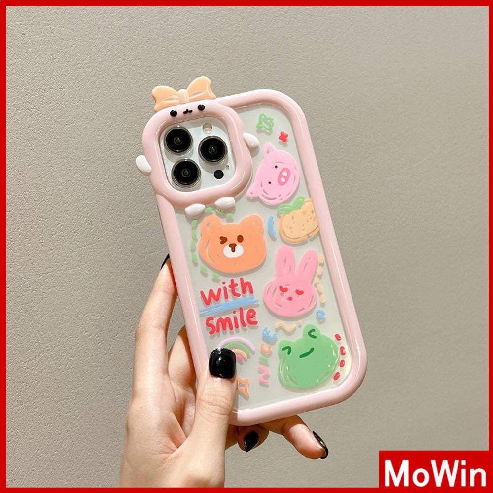 iPhone Case Silicone Soft Case Clear Case Airbag Shockproof Protection Camera Shiny Feel Bear Cartoon Cute Compatible For iPhone 11 Pro Max 13 Pro Max 12 Pro Max 7Plus xr XS Max