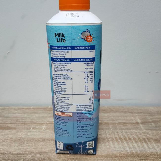 

☉ Susu Milk Life Fresh Milk 1L - Milklife Susu Segar Barista ➻