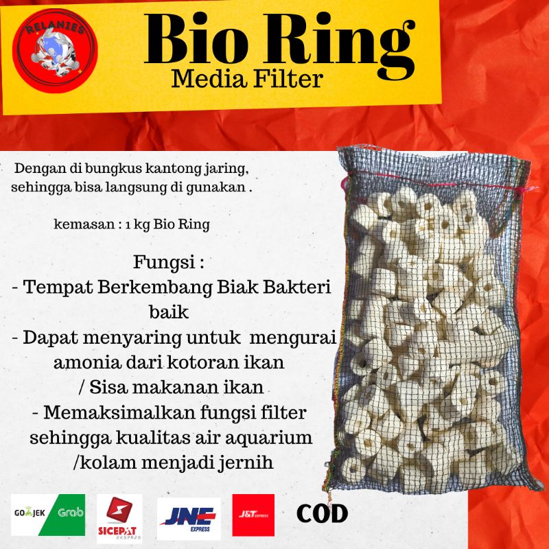 BIO RING FILTERISASI AIR MEDIA FILTER KOLAM IKAN DAN AQUARIUM