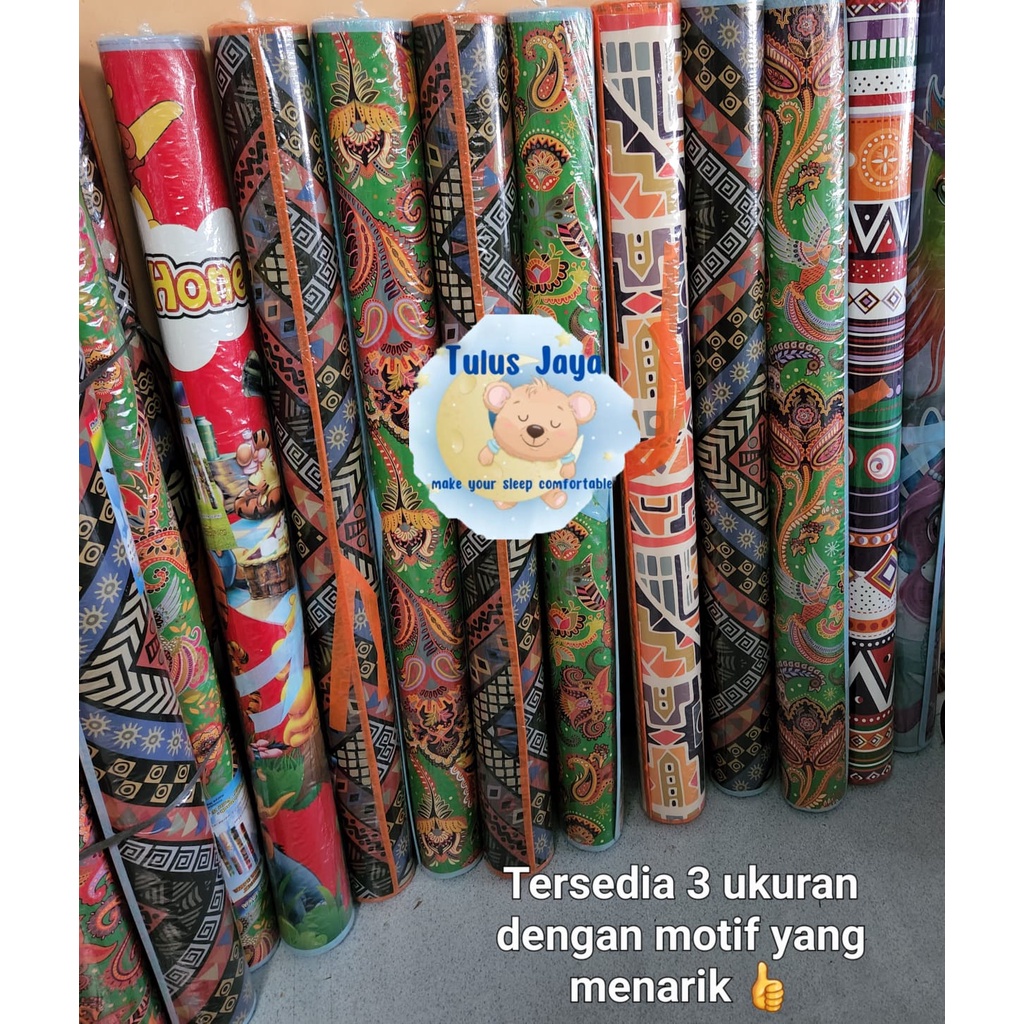 Karpet Tikar Spon Extra Tebal Ukuran Jumbo - Karakter/Motif