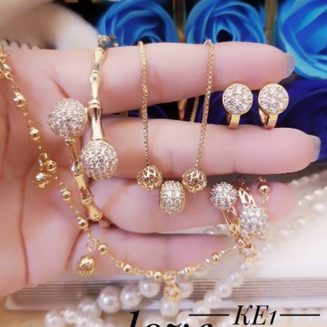 Xuping set perhiasan lapis emas 24k 2014e