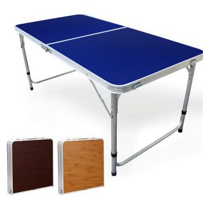 Hot Sale Cod Meja Lipat Koper Aluminium Meja Lipat Portable Kaki Bulat Rendisuhedi