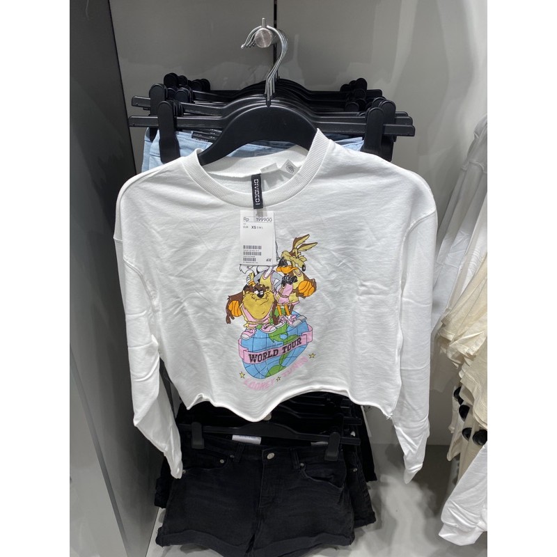 kaos crop top H&M