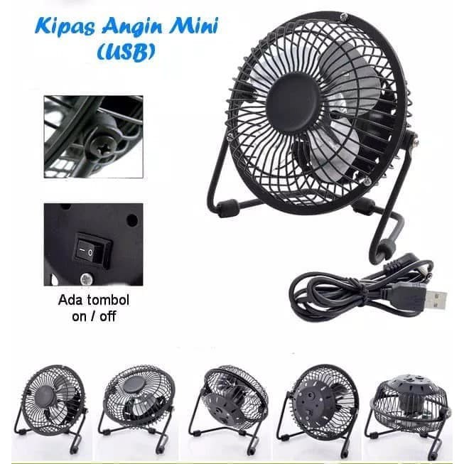 Kipas Angin mini besi fan usb Portable