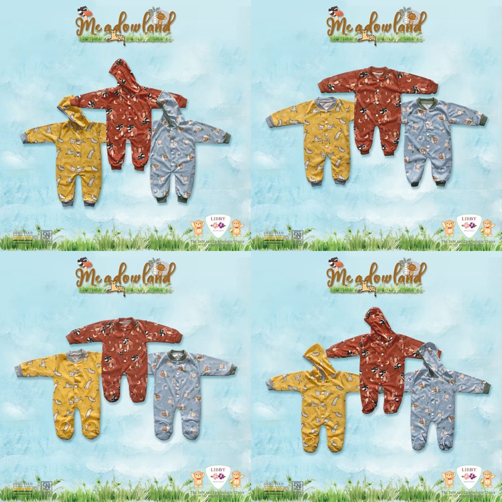 Libby Baby Baju Kodok Panjang Motif Baru Baju Anak Newborn (1pcs)