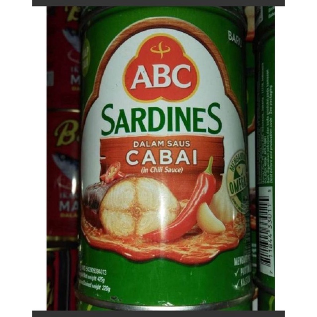 

ABC Sarden saus Cabai Sardines Cabai ABC 425 Gram