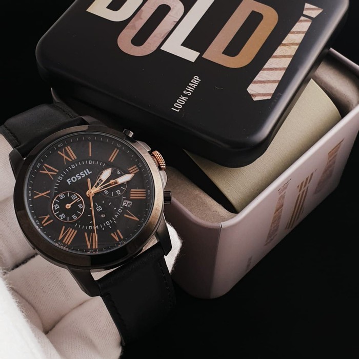 JAM TANGAN PRIA MERK FOSSIL GRAND BATERAI