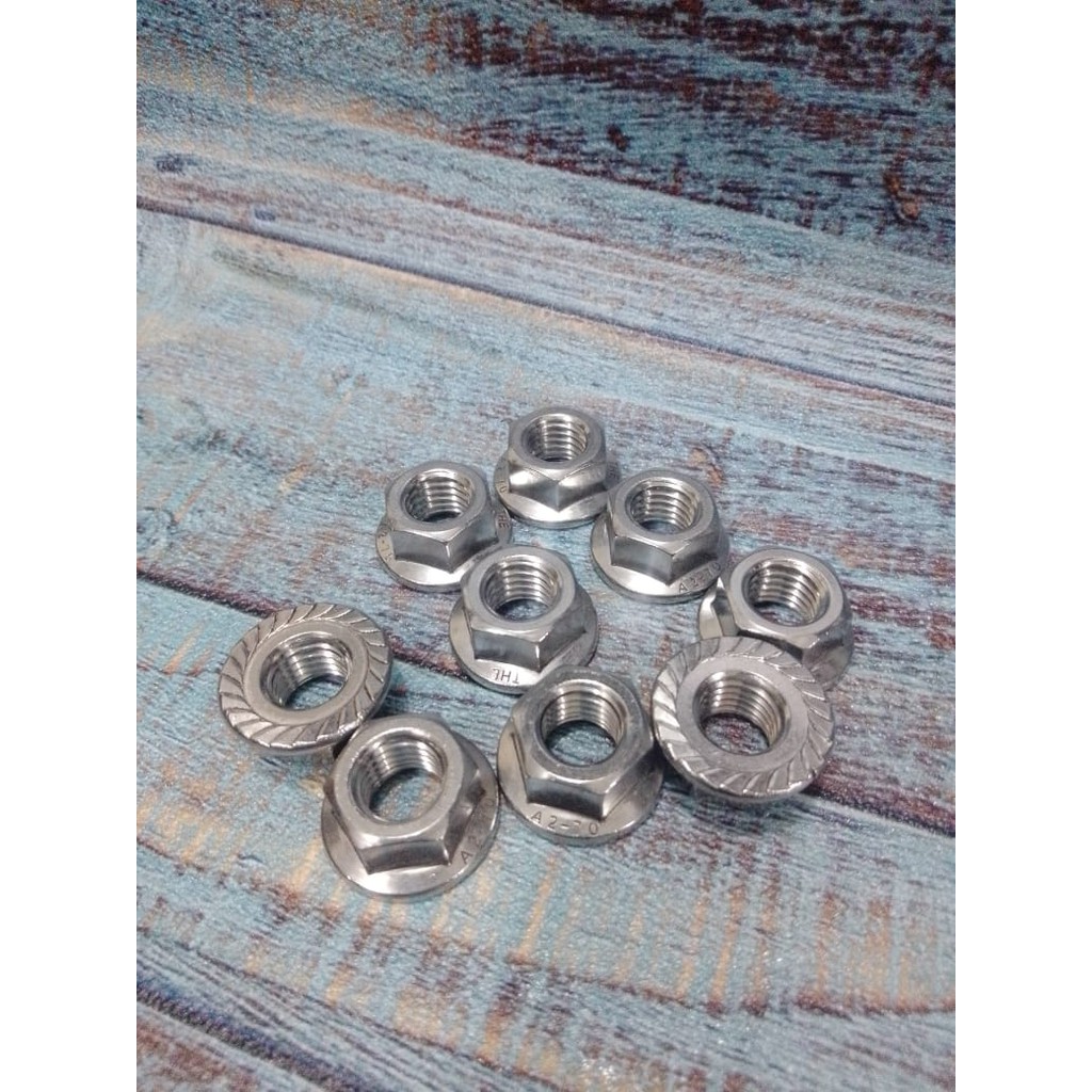 Jual Mur Flange Stainless M Flange Nut M Stainless Ss Harga Pcs Shopee Indonesia