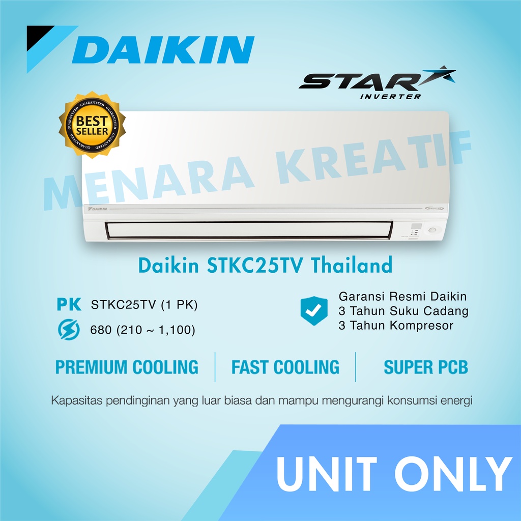 Jual AC DAIKIN STKC25TV STAR INVERTER 1 PK (JABODETABEK) | Shopee Indonesia