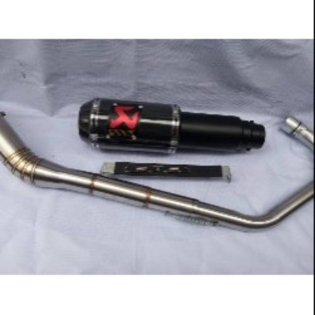 Knalpot Racing R15 CB150R GSX150 VIXION CBR150R dan sejenisnya_full system Knalpot racing Akrapovic