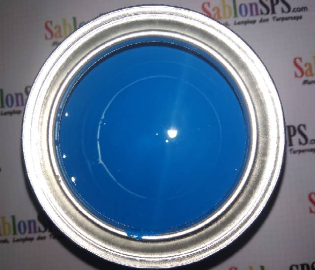 Tinta Sablon PVC Solvent Based 200 gr Peacock Blue Kertas/ Vinyl/ Akrilik/ Kulit Sintetis