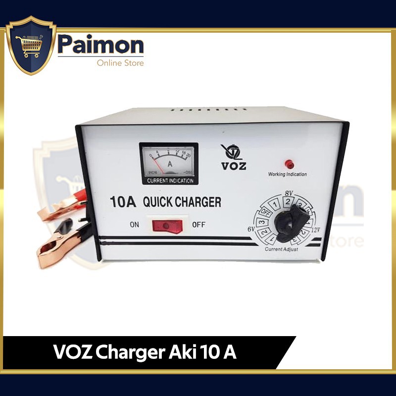 Charger Aki Motor Mobil Voz Automatic Charger Aki 10 Ah - Charger Aki Kering Aki Basah