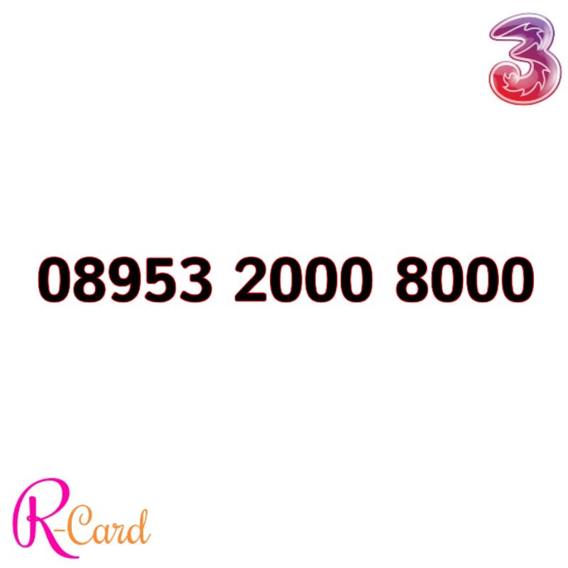 Perdana Nomor Cantik Three Tri Dobel Tripel Ribuan Rapi 2000 8000