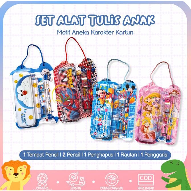 

:0:0:0] Tempat Pensil 5 in 1 Anak Karakter Lucu Stationery Set Perlengkapan Se