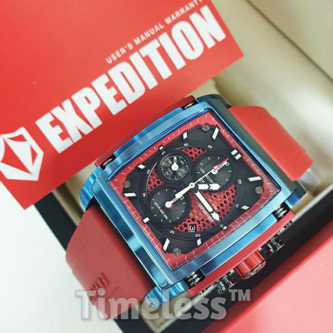 Jam Tangan Pria New Expedition E 6798 M Red Blue Resadimitri