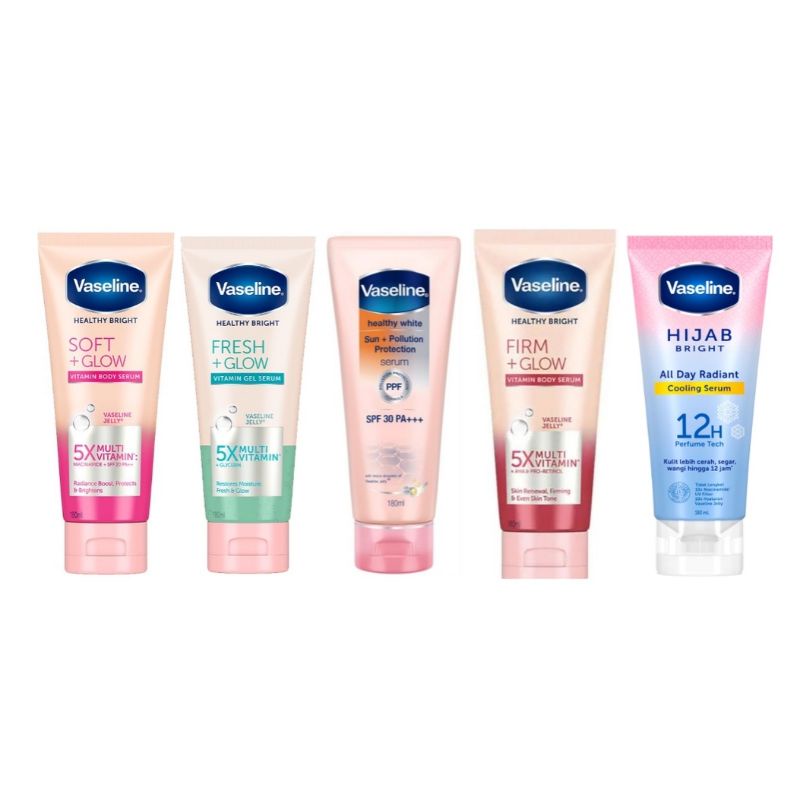 Vaseline 5X Multi Vitamin Gel Body Serum Healthy Bright Fresh Firm Soft + Glow 100mL 180mL 180 ml Lotion